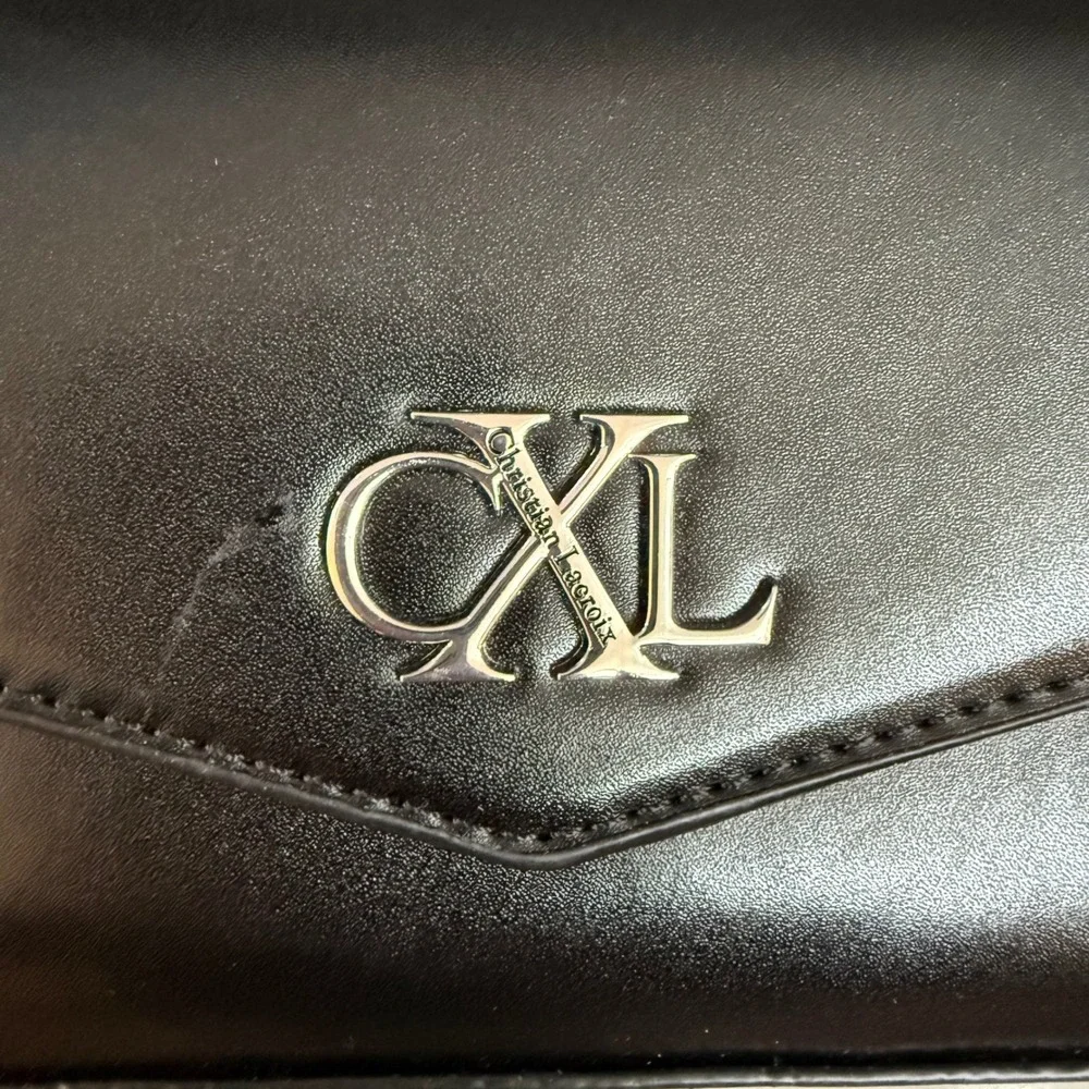 CXL by Christian Lacroix Laine Matte Patent Crossbody Bag Black NWT